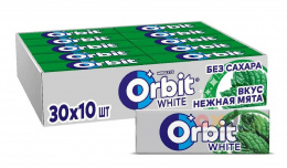 ЖЕВ.РЕЗИНКА ORBIT БЕЛОСНЕЖНЫЙ НЕЖНАЯ МЯТА 13,6Г