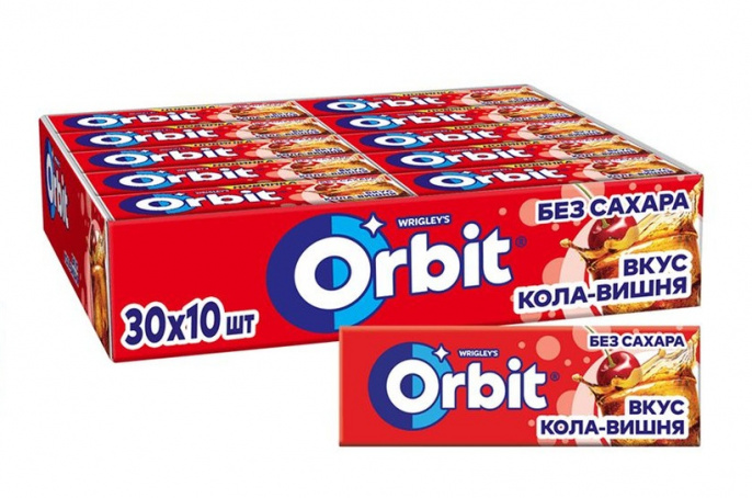 ЖЕВ.РЕЗИНКА ORBIT/ОРБИТ КОЛА-ВИШНЯ 13,6Г