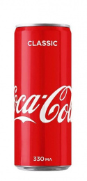 Газированный напиток Coca-cola 330 мл ж/б. Ирак 