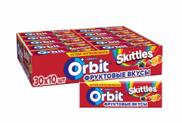 ЖЕВ.РЕЗИНКА ORBIT/ОРБИТ ФРУКТ.ВКУСЫ SKITTLES 13,6Г