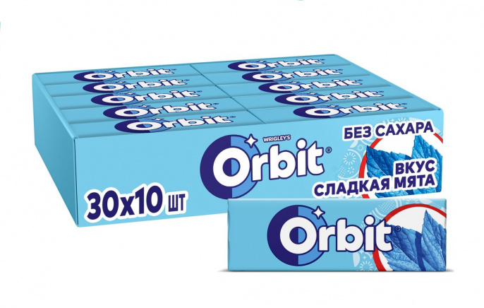Жев. резинка ORBIT сладкая мята 13,6г