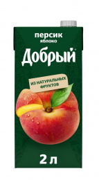 Добрый Нектар Персик-Яблоко 2л (по 6)*60